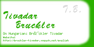 tivadar bruckler business card